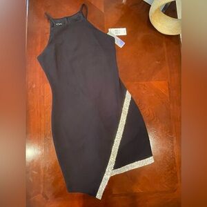 Black / white short tight dress